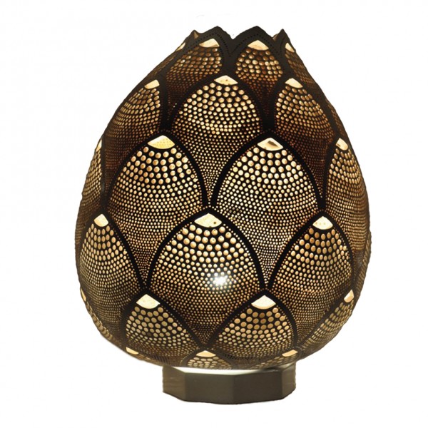 Kürbislampe Ananas Handarbeit orientalische Tischlampe handgefertigt