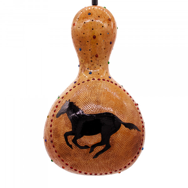Kürbislampe Pferd Handarbeit orientalische Hängelampe handgefertigt